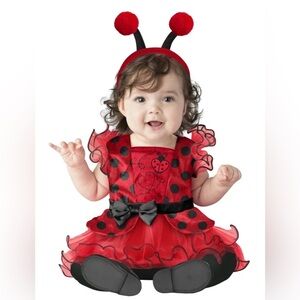 NWT Red Ladybug Tutu Costume Dress with Headband for Kids
